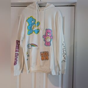 Care Bears White Hoodie with Colorful Graphics